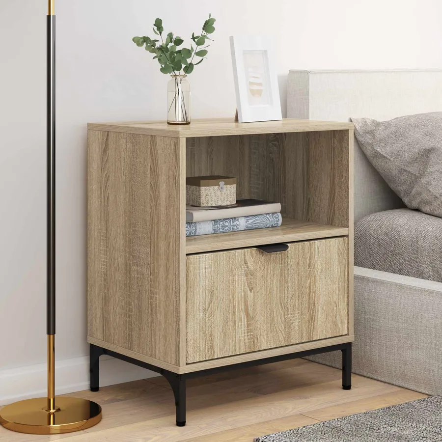 Cabinet de chevet 2 pcs Chêne sonoma 49 x 36 x 61 cm - 4