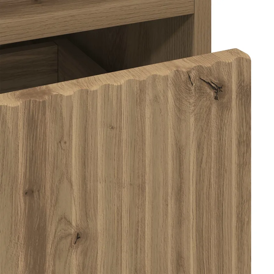 Cabinet de chevet 2 pc chêne artisanal 49 x 36 x 61 cm - 11