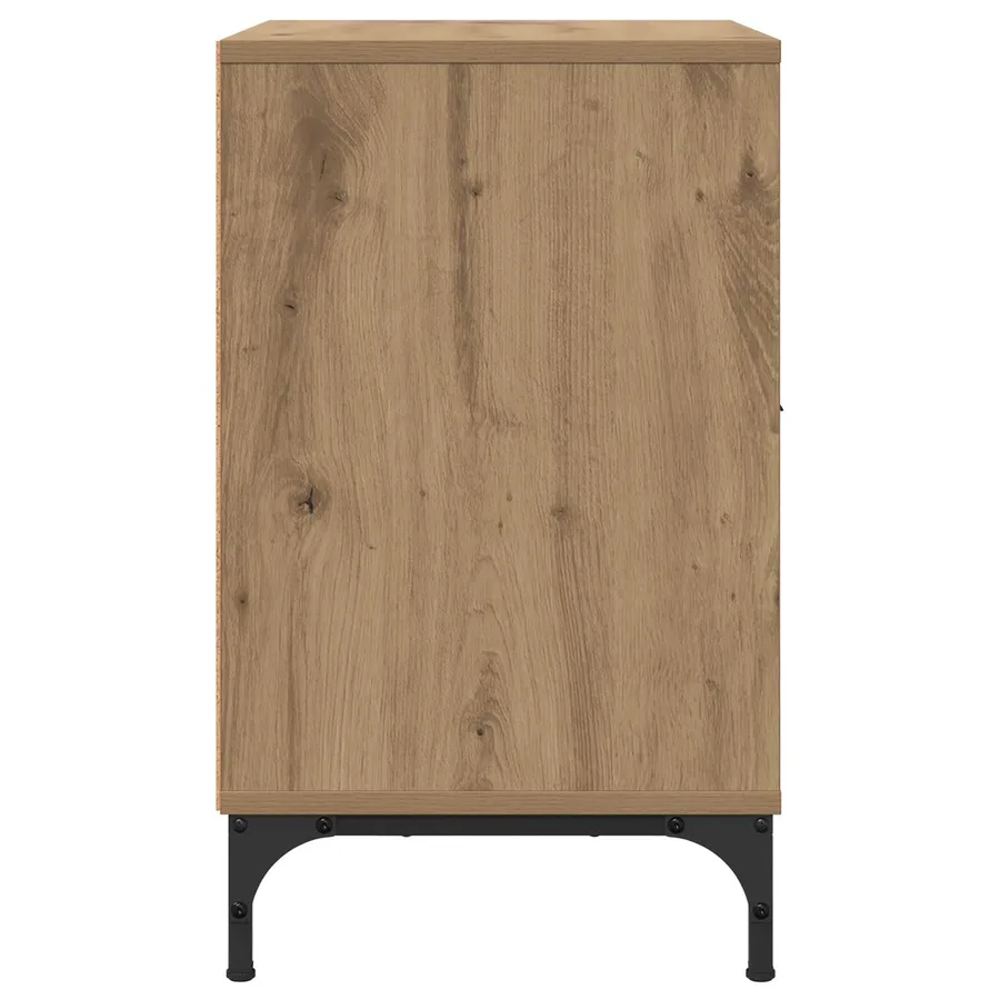Cabinet de chevet 2 pc chêne artisanal 49 x 36 x 61 cm - 7