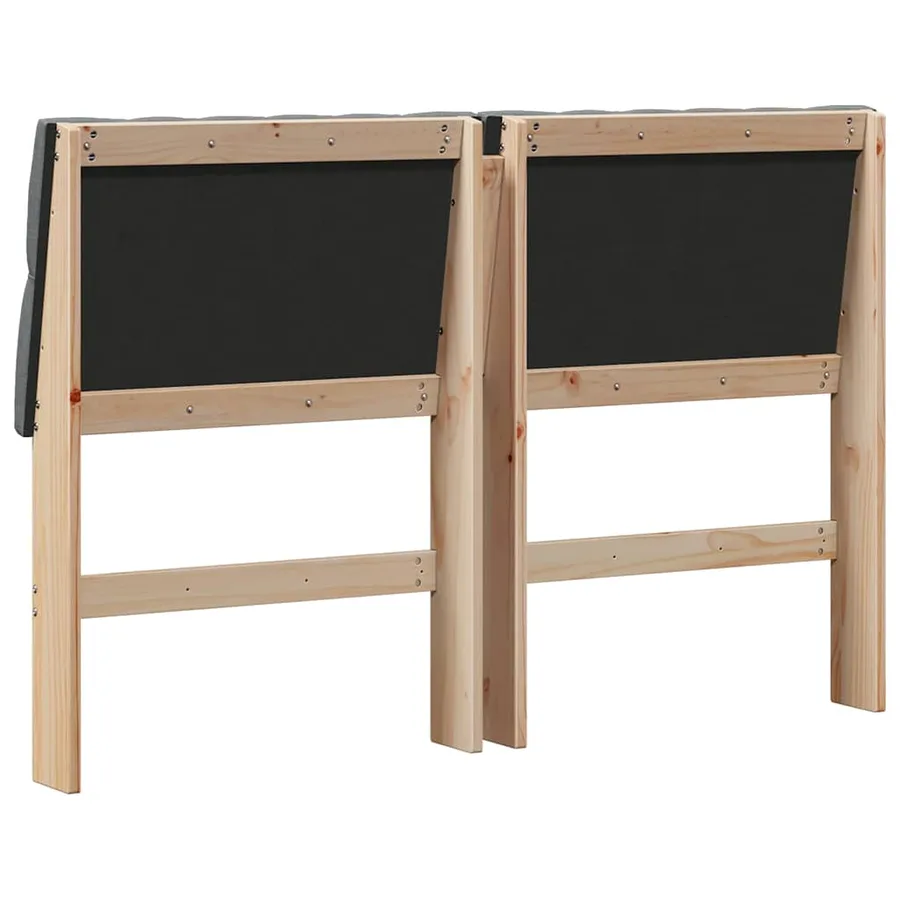 Tête de lit capitonnée Gris foncé 135 cm Pin massif - 6