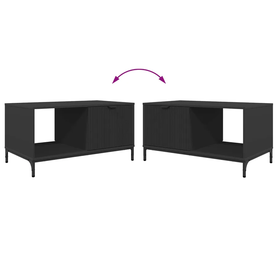 Table basse Chêne noir 90 x 49 x 46 cm Bois d'ingénierie - 12