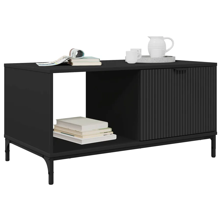 Table basse Chêne noir 90 x 49 x 46 cm Bois d'ingénierie - 3