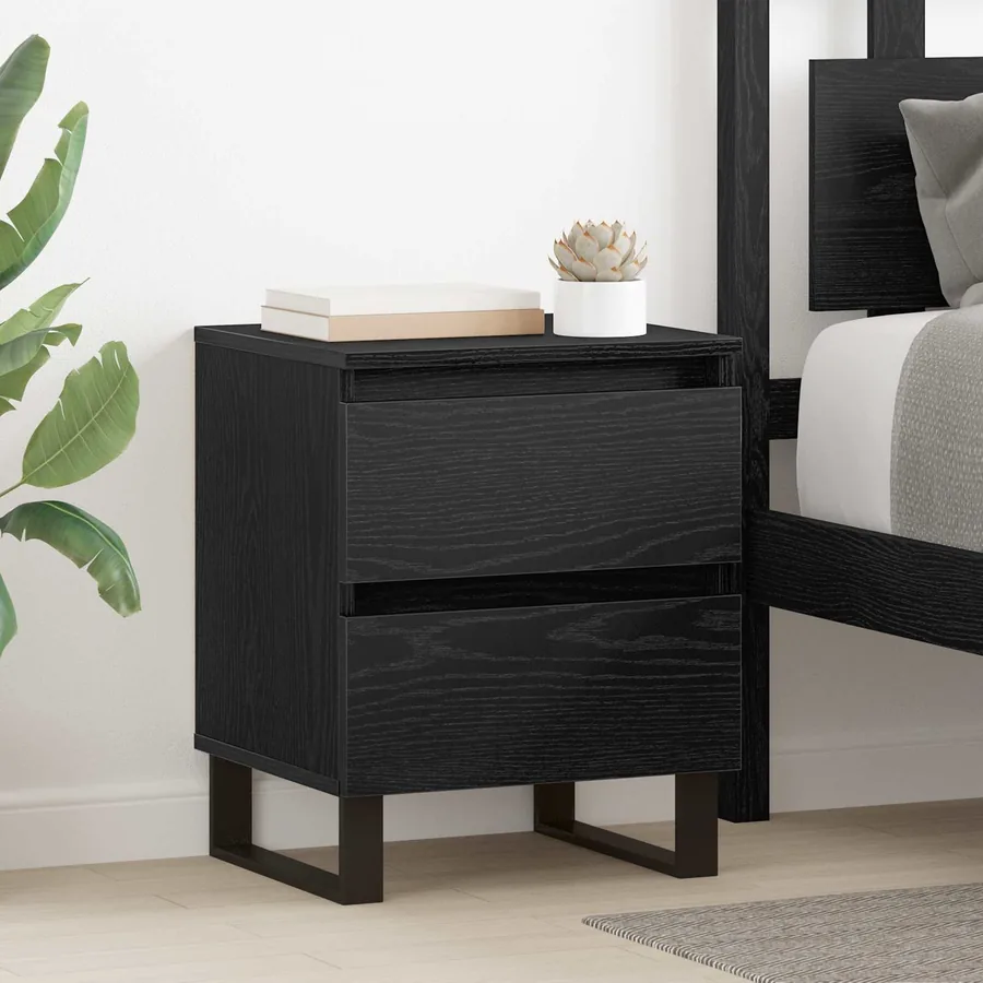 Cabinet de chevet Chêne noir 40 x 35 x 50 cm Bois d'ingénierie