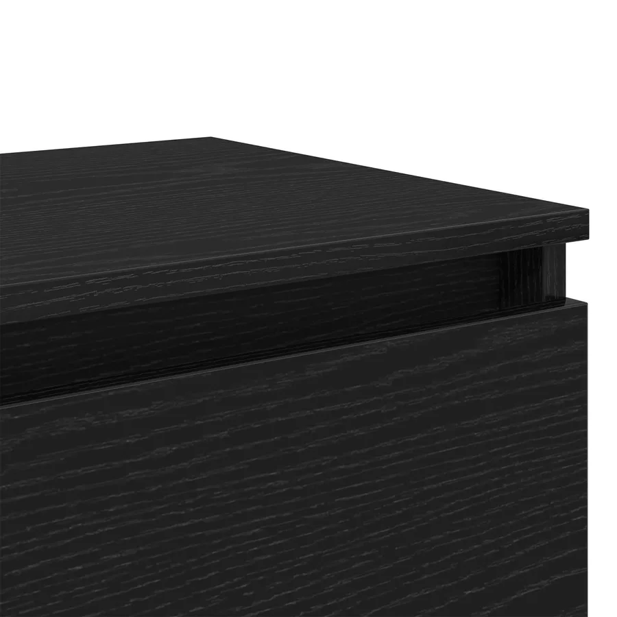 Cabinet de chevet Chêne noir 40 x 35 x 50 cm Bois d'ingénierie - 10