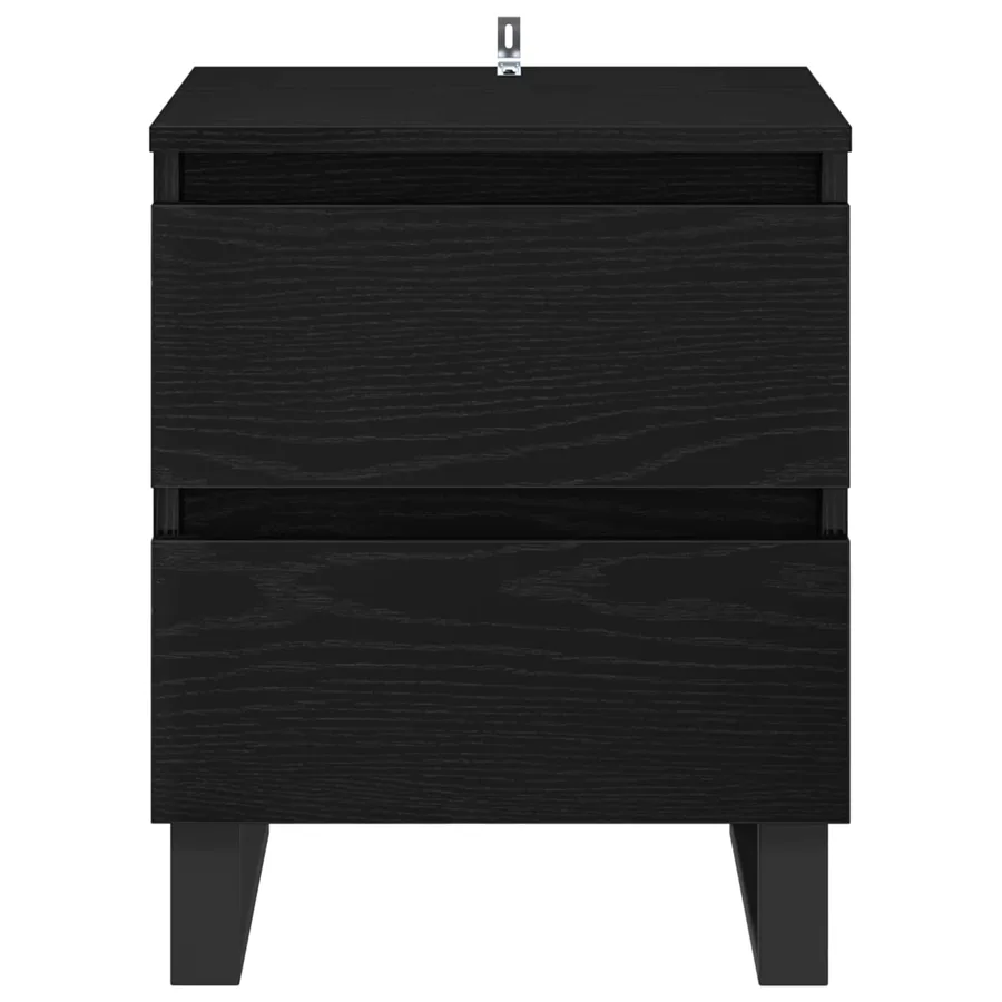 Cabinet de chevet Chêne noir 40 x 35 x 50 cm Bois d'ingénierie - 6