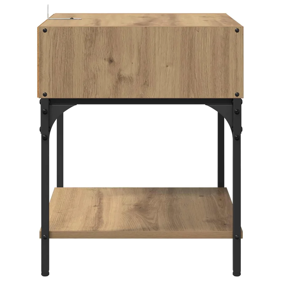 Table de chevet Chêne artisanal 40 x 40 x 50 cm - 6