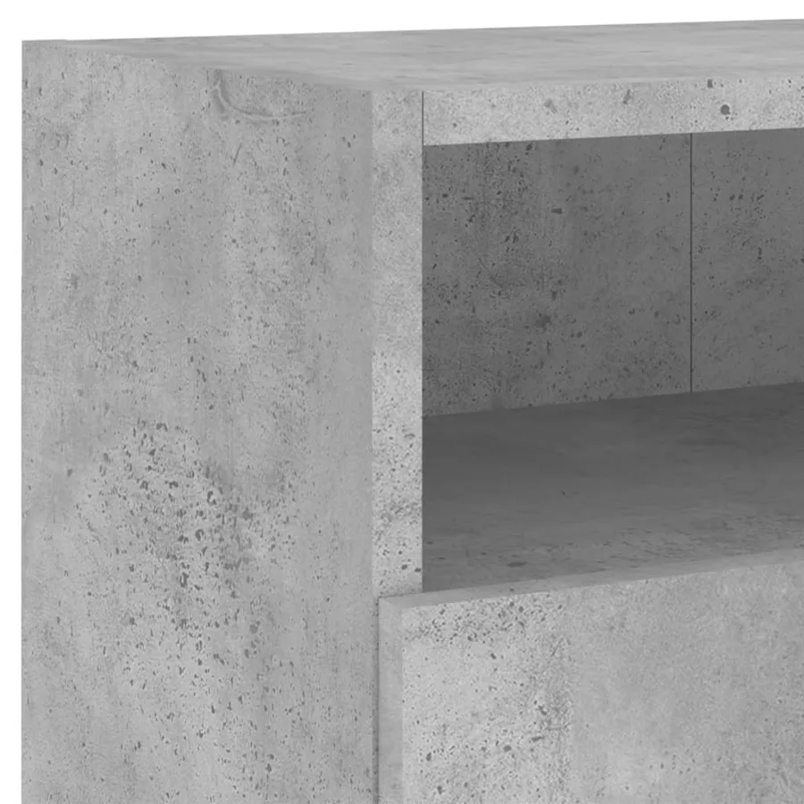 Meuble TV mural gris béton 80x30x30 cm bois d'ingénierie - 11