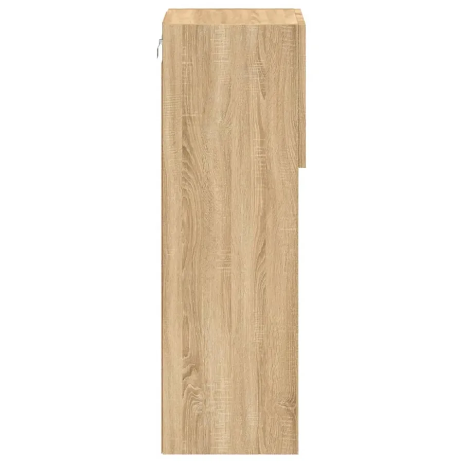 Meuble TV avec lumières LED chêne sonoma 30,5x30x90 cm - 10