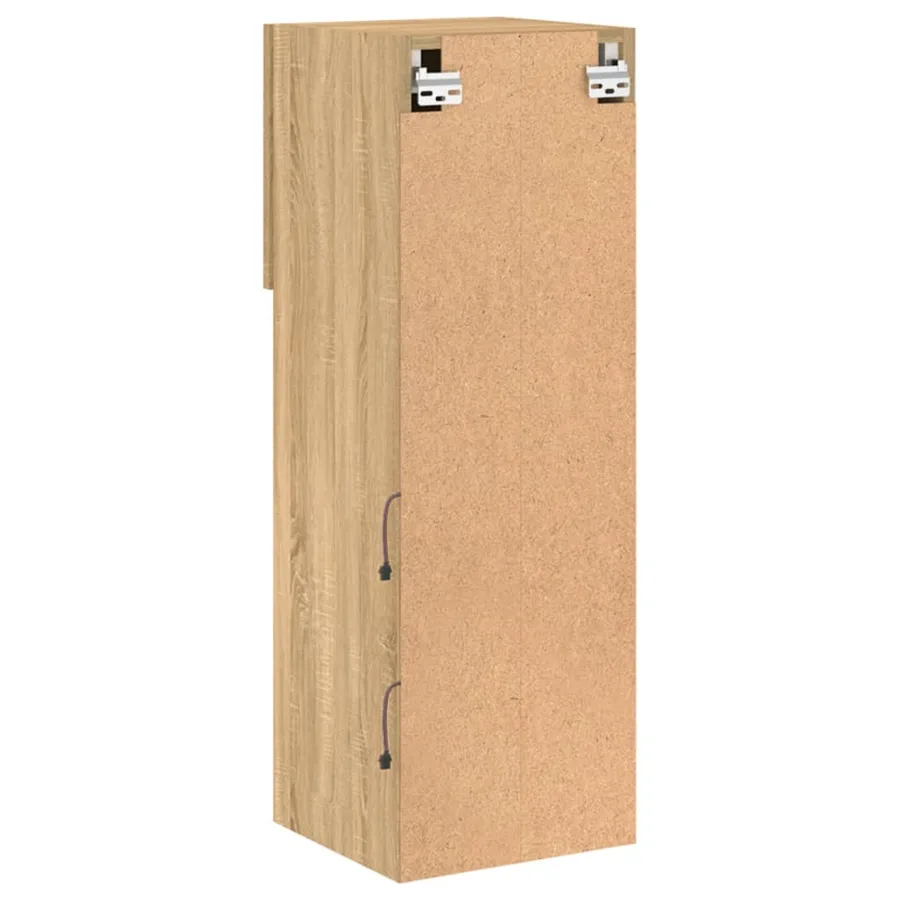 Meuble TV avec lumières LED chêne sonoma 30,5x30x90 cm - 11