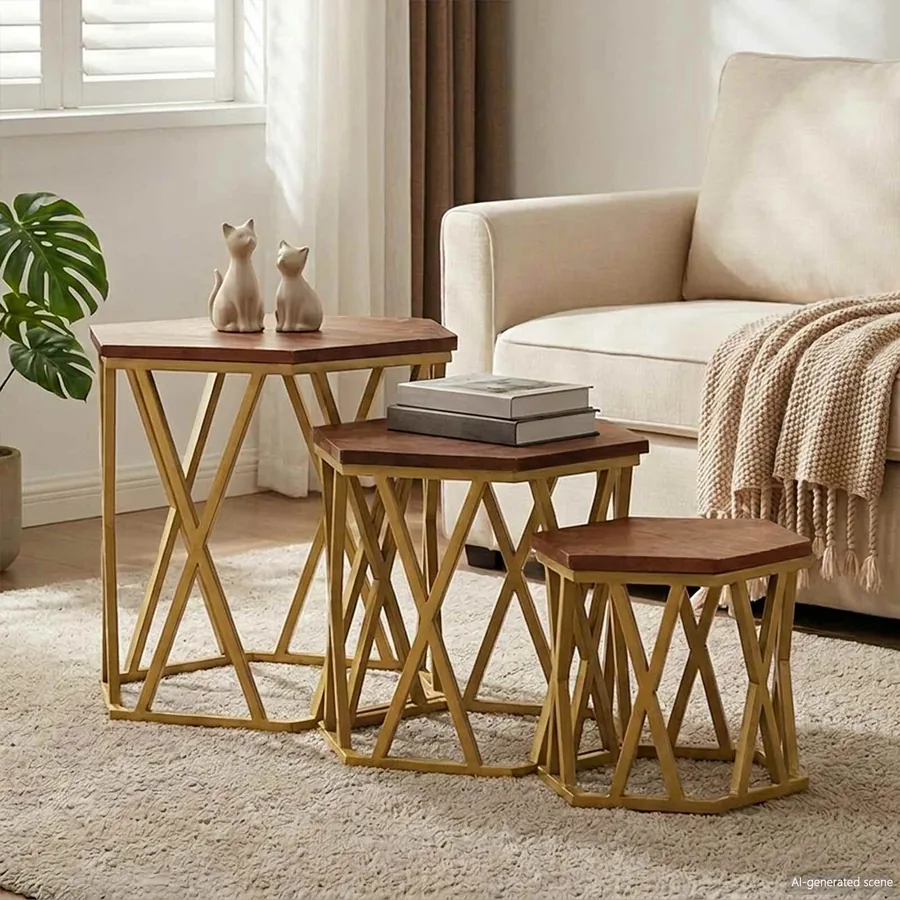 Tables basses Marron 55 x 55 x 50 cm Bois de mangue massif