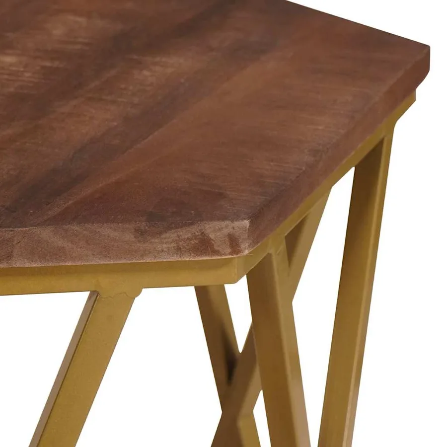 Tables basses Marron 55 x 55 x 50 cm Bois de mangue massif - 9