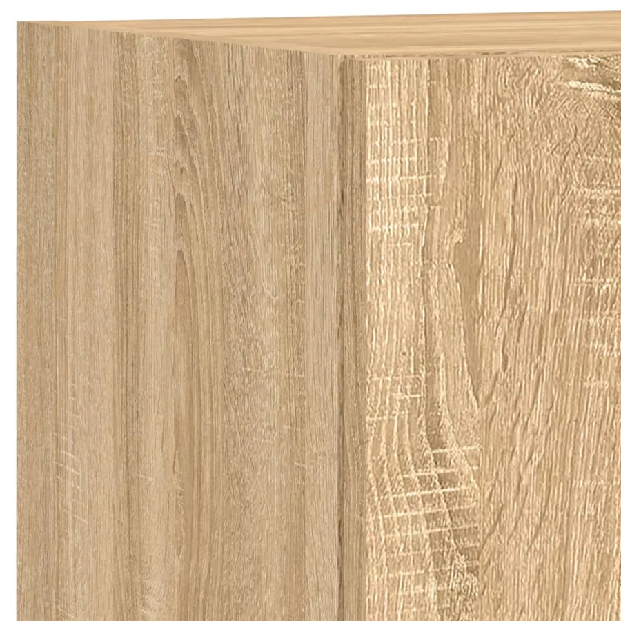 Unités murales TV avec LED 4 pcs chêne sonoma bois d'ingénierie - 11