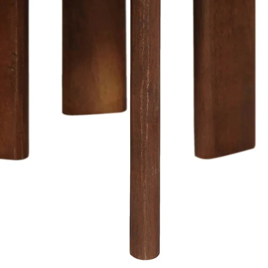 Tables basses gigognes 3 pcs Marron foncé Bois de mangue massif - 9