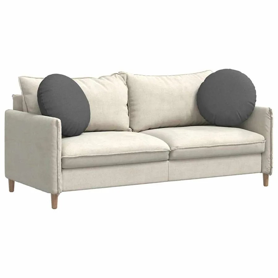 Coussins de siège 2 pcs Gris foncé Ø50 x 19 cm tissu - 3