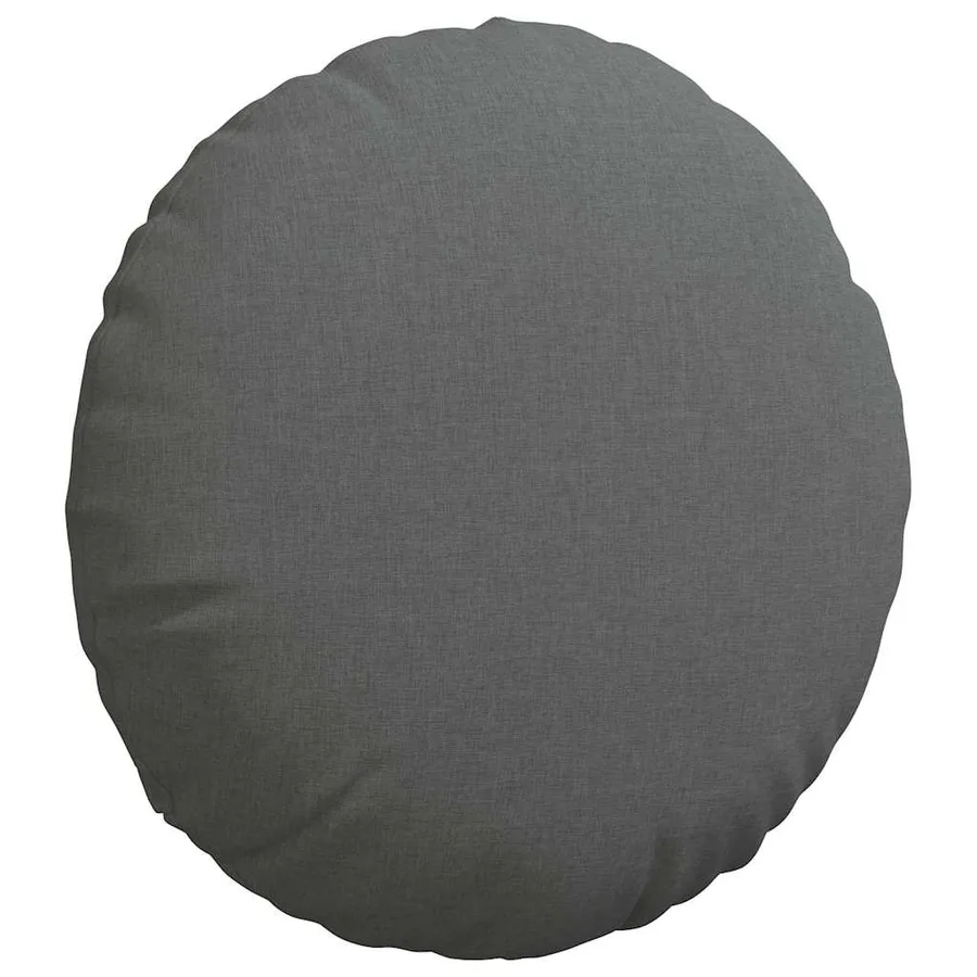 Coussins de siège 2 pcs Gris foncé Ø50 x 19 cm tissu - 5