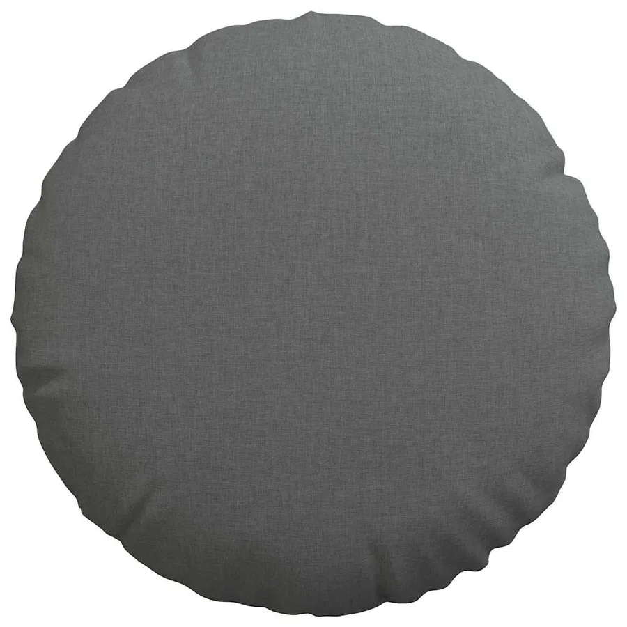 Coussins de siège 2 pcs Gris foncé Ø50 x 19 cm tissu - 6
