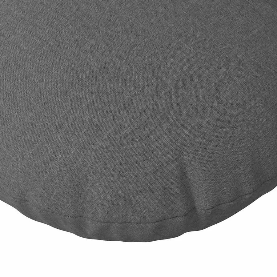 Coussins de siège 2 pcs Gris foncé Ø50 x 19 cm tissu - 7