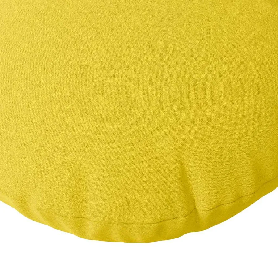 Coussins de siège 2 pcs Jaune clair Ø50 x 19 cm tissu - 7