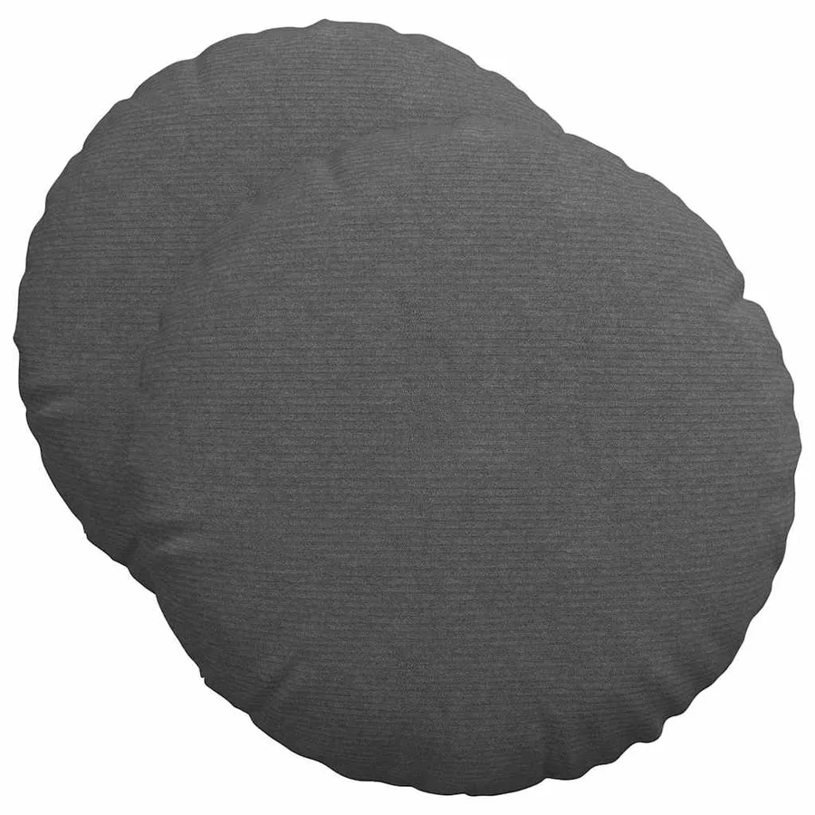 Coussins de siège 2 pcs Gris foncé Ø50 x 19 cm - 2