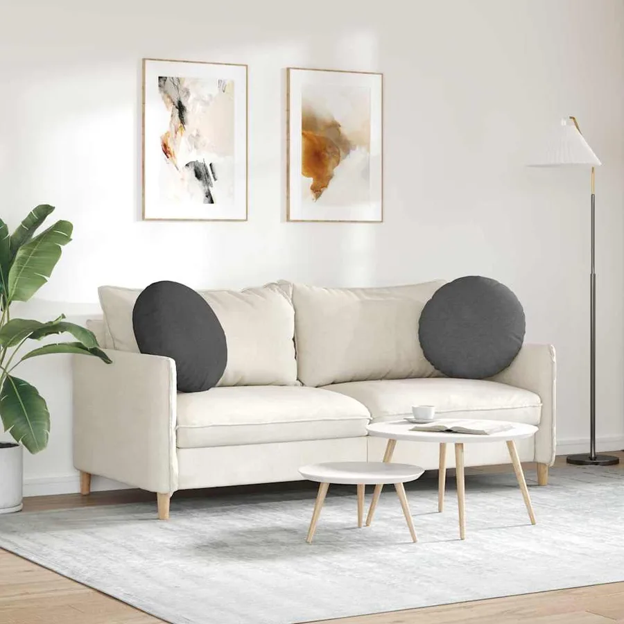 Coussins de siège 2 pcs Gris foncé Ø50 x 19 cm - 4