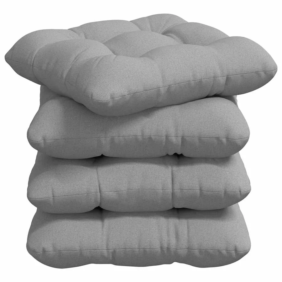 Coussins de siège 4 pcs Gris nuage 40 x 40 x 12 cm tissu - 2