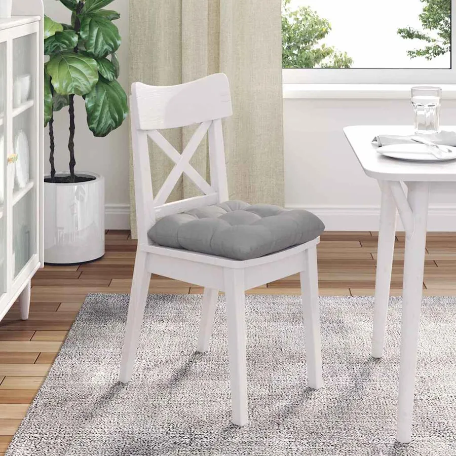 Coussins de siège 4 pcs Gris nuage 40 x 40 x 12 cm tissu - 4