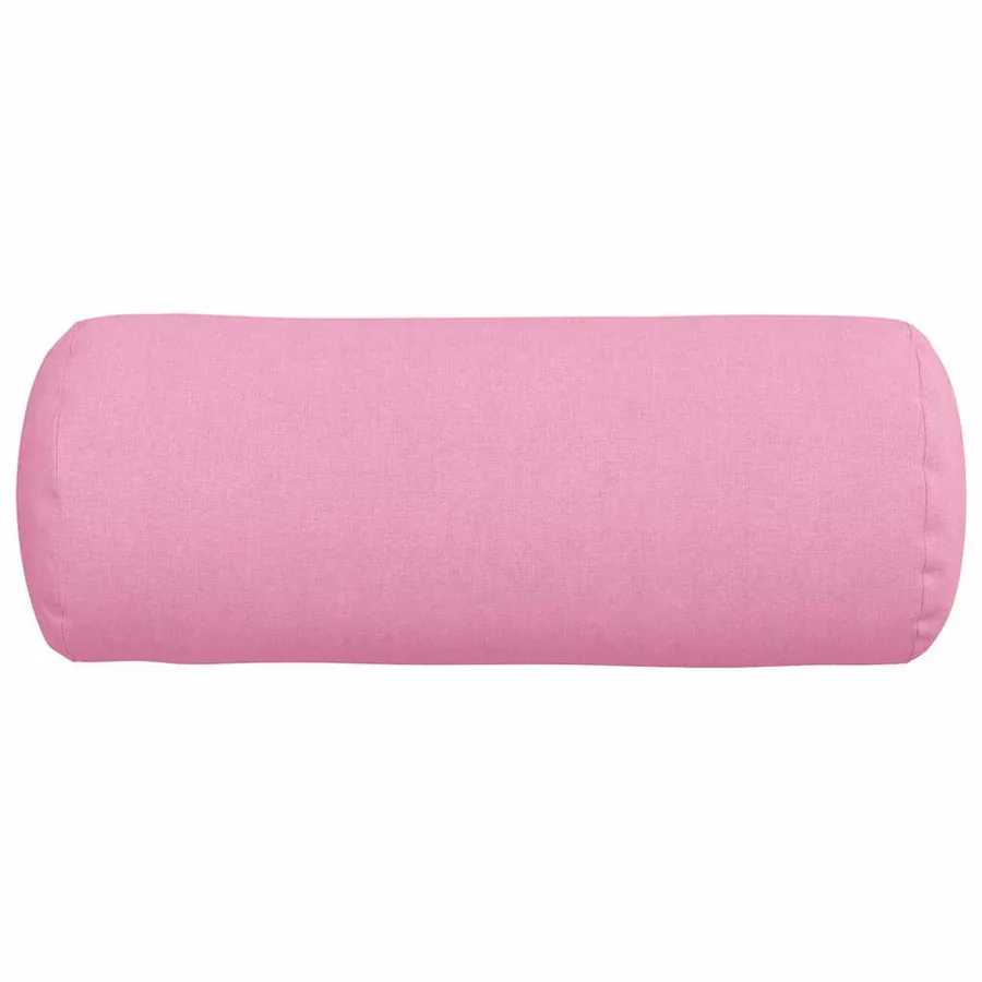 Coussins d'accent 2 pcs Rose Ø 15 x 40 cm tissu - 6