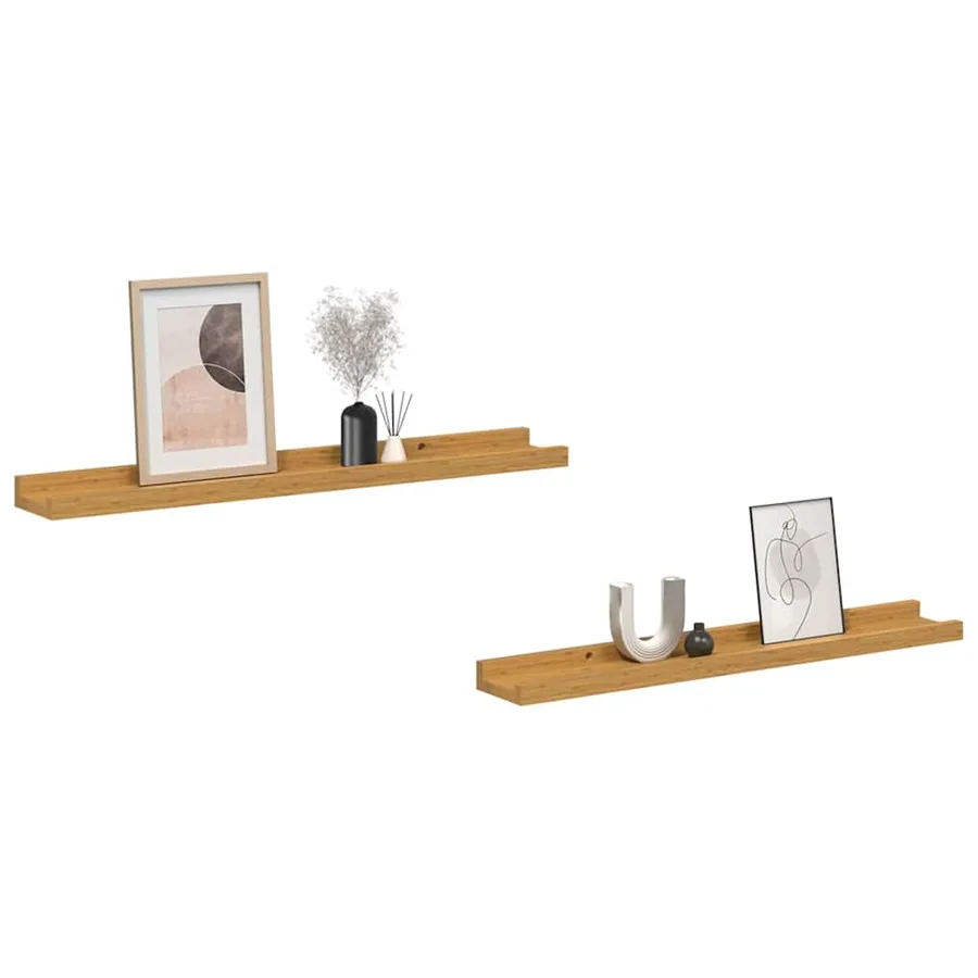 Étagère Murale Montage mural 2 pcs Beige 60 x 9 x 3 cm - 3