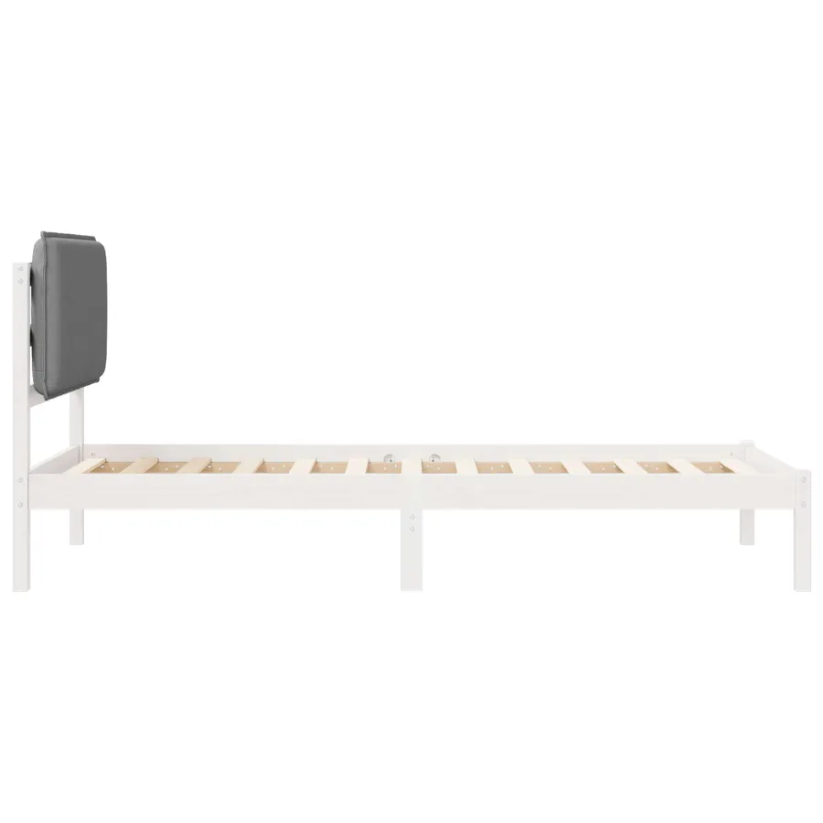Cadre de lit avec tête de lit rembourrée Gris clair 80 x 200 cm - 6