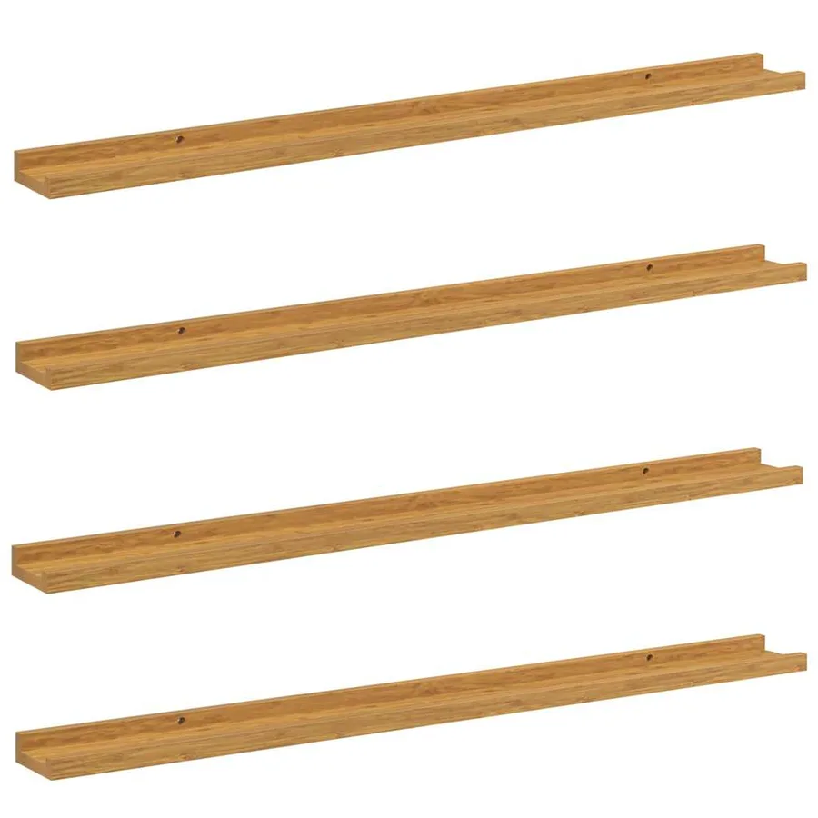 Étagère Murale Montage mural 4 pcs Beige 100 x 9 x 3 cm - 2