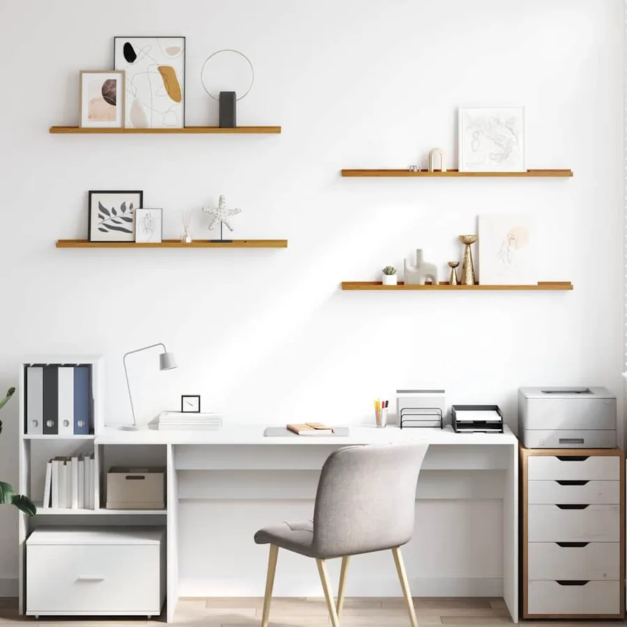 Étagère Murale Montage mural 4 pcs Beige 100 x 9 x 3 cm - 4