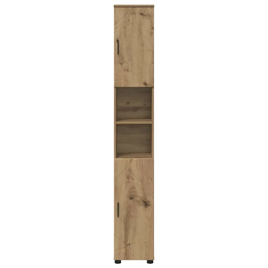 Cabinet de salle de bain Chêne artisanal 30 x 35 x 192 cm - 6