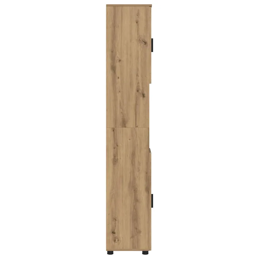 Cabinet de salle de bain Chêne artisanal 30 x 35 x 192 cm - 7