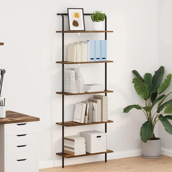 Étagère Chêne fumé 60 x 24 x 168 cm Bois d'ingénierie