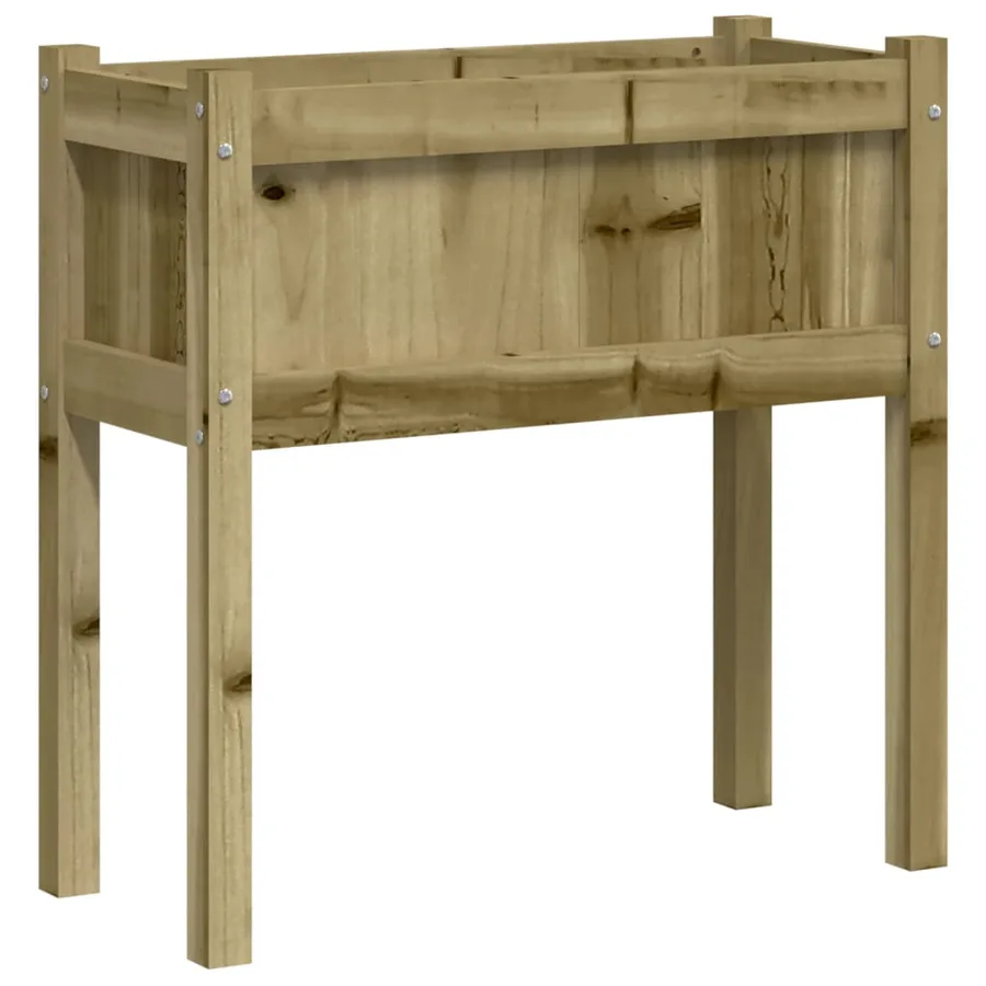 Jardinières 2 pcs avec pieds bois de pin imprégné - 7