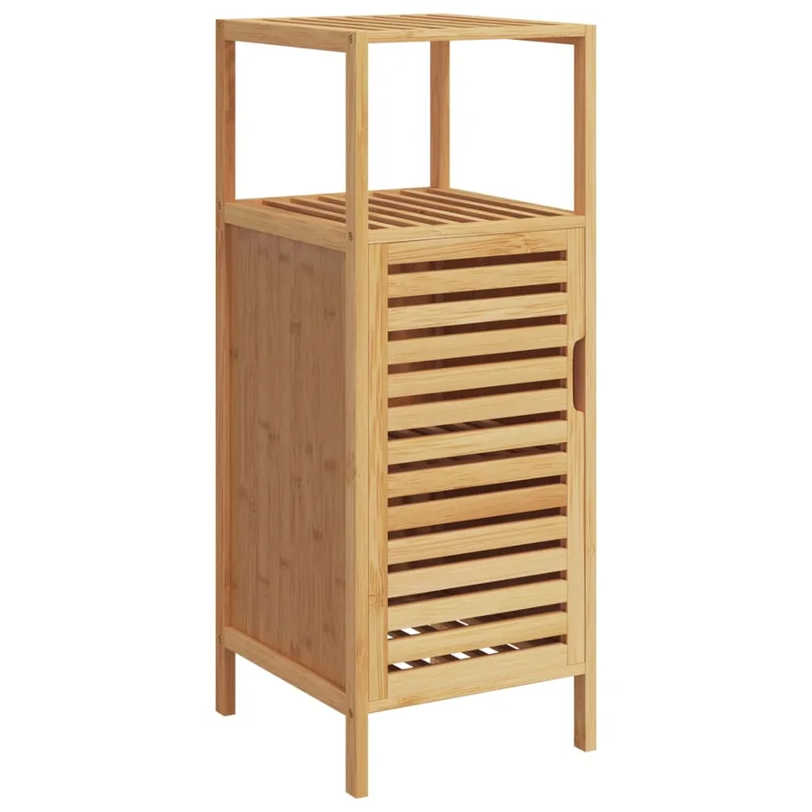 Armoire de salle de bain avec étagère 36x33x87 cm bambou - 2