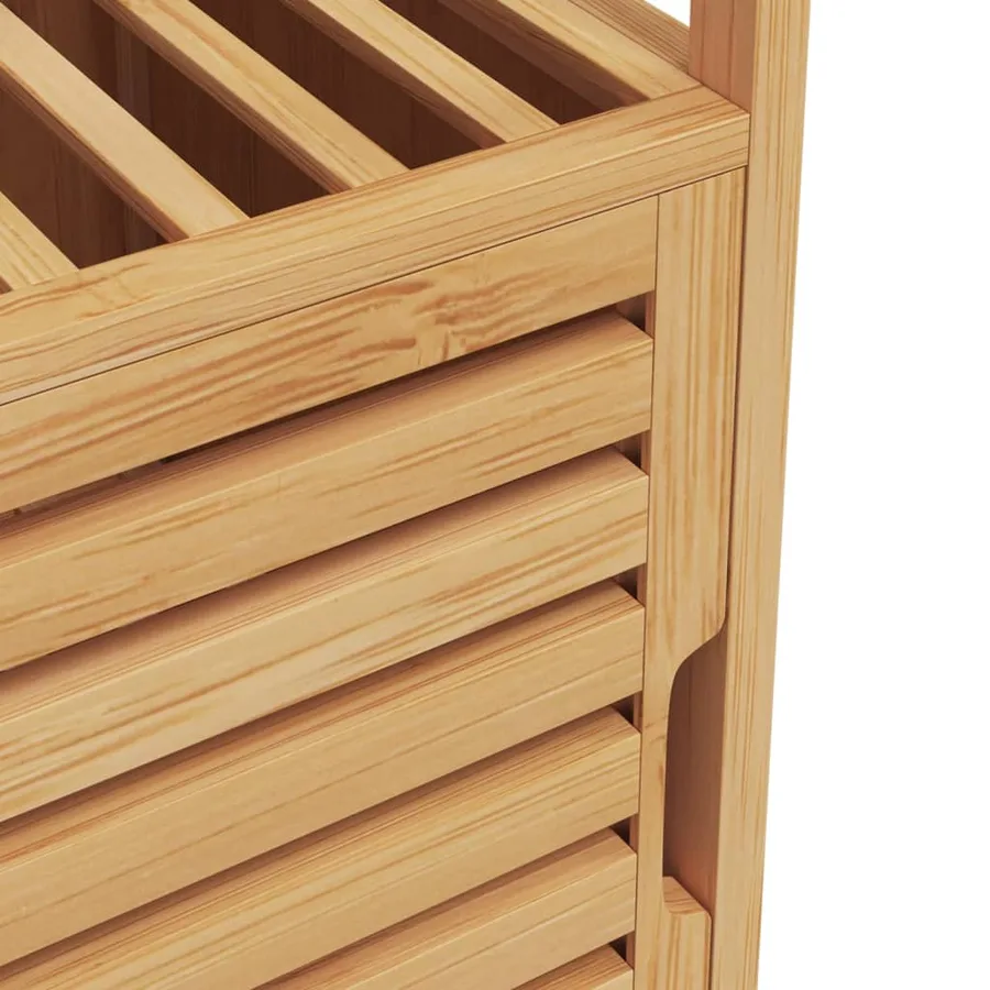 Armoire de salle de bain avec étagère 36x33x87 cm bambou - 7