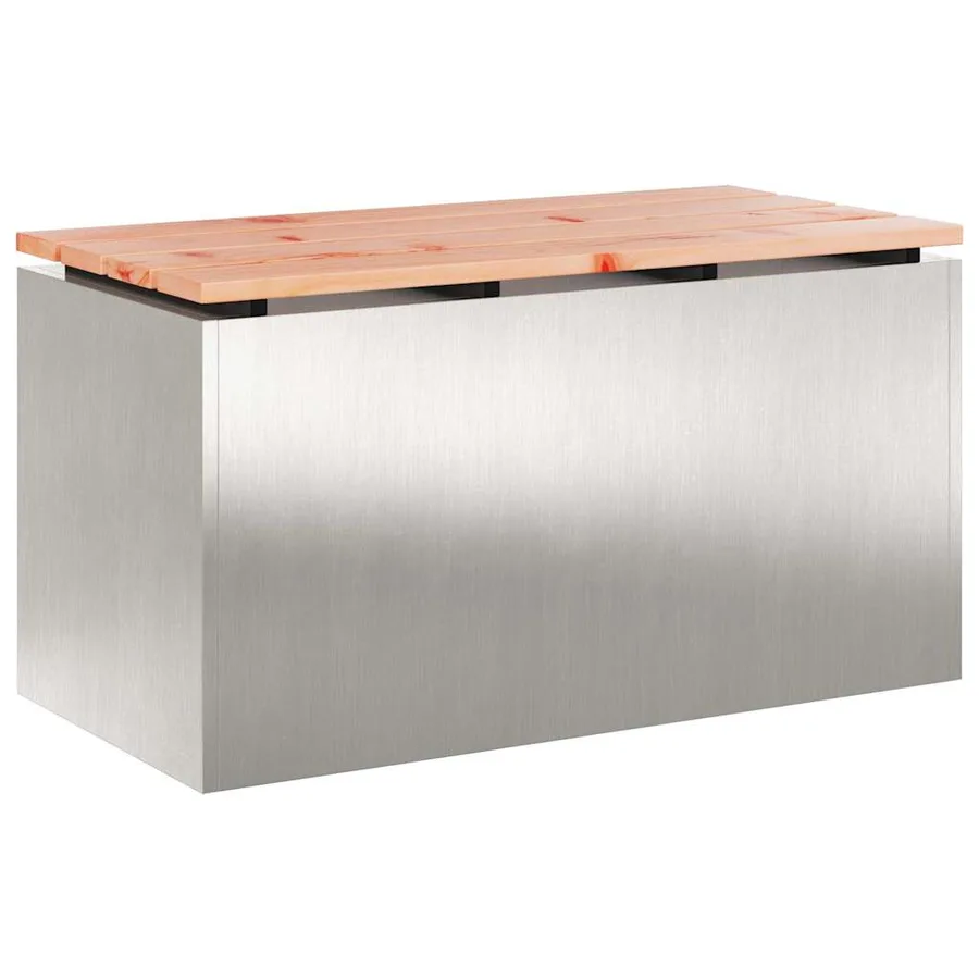 Banc de jardin Argent 80 x 40 x 43 cm Acier inoxydable - 2