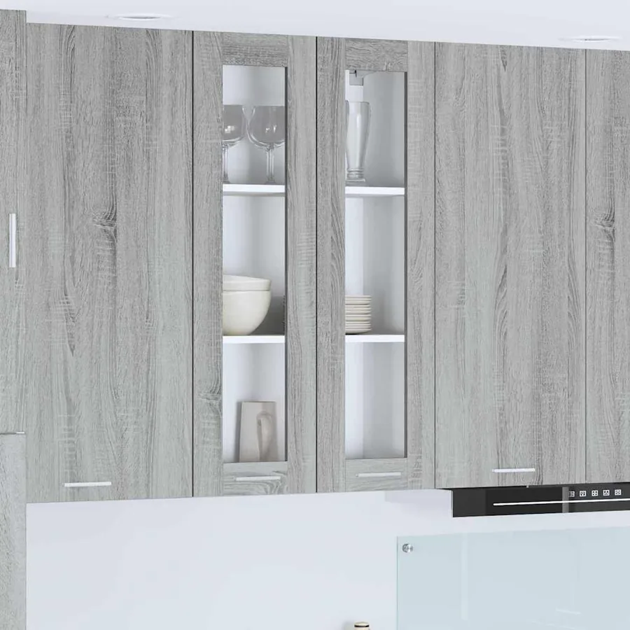 Armoire suspendue avec stockage Gris Sonoma 60 x 31 x 100 cm