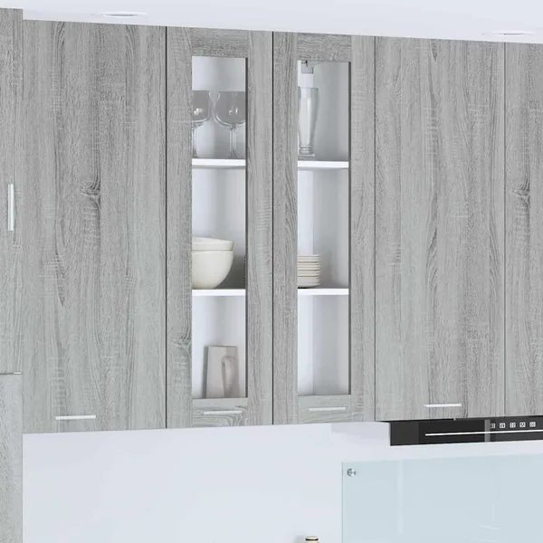 Armoire suspendue avec stockage Gris Sonoma 60 x 31 x 100 cm