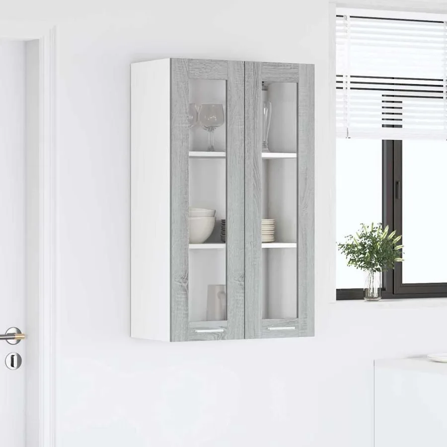 Armoire suspendue avec stockage Gris Sonoma 60 x 31 x 100 cm - 4