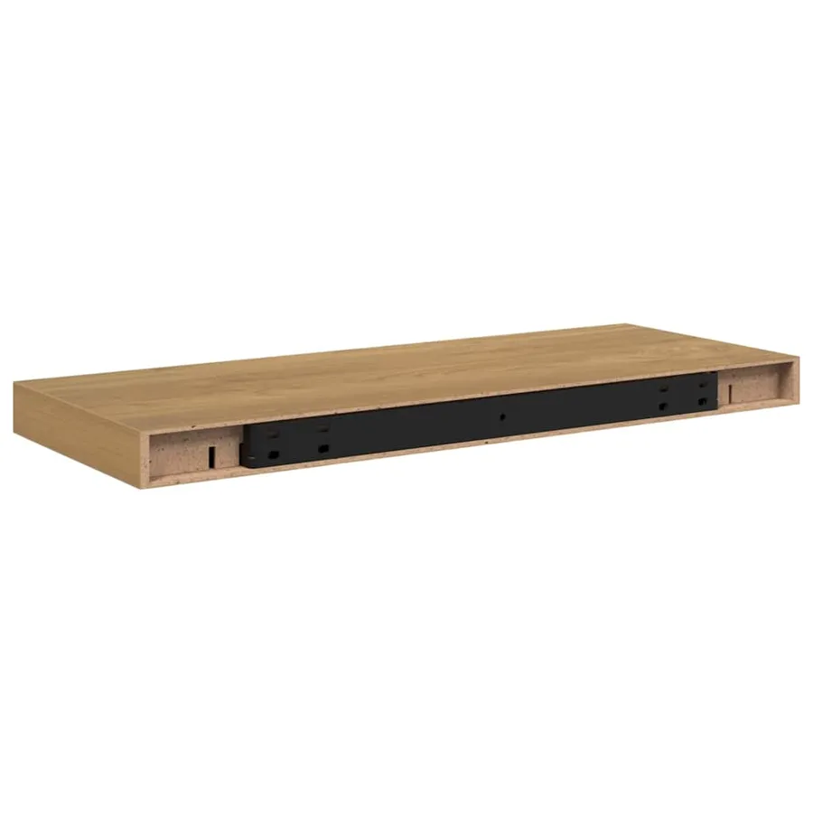 Étagère Murale 2 pcs Marron 60 x 23 x 4 cm Bois d'ingénierie - 9