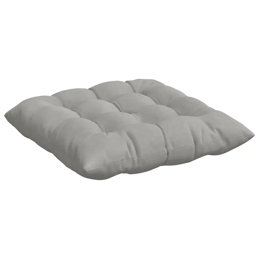 Coussins de siège 4 pcs Gris clair 40 x 40 x 6 cm Microfibre - 5