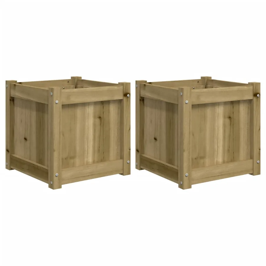 Jardinières 2 pcs bois de pin imprégné - 2