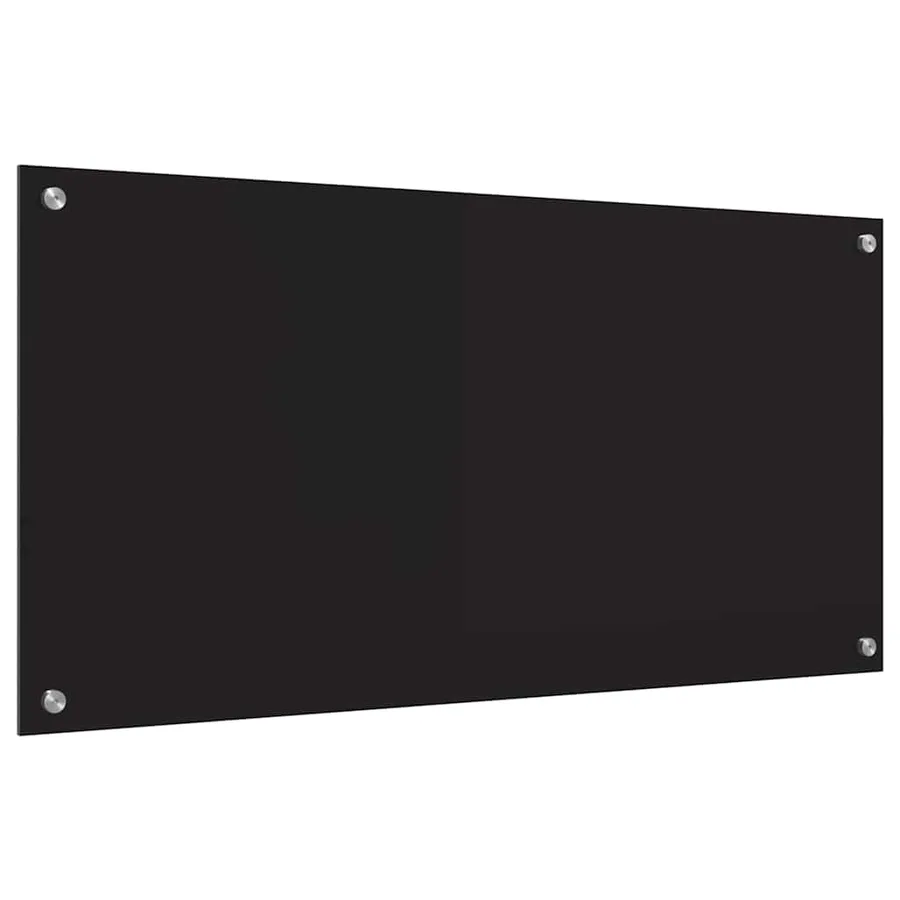 Crédence de cuisine Noir 100 x 50 cm verre trempé - 6