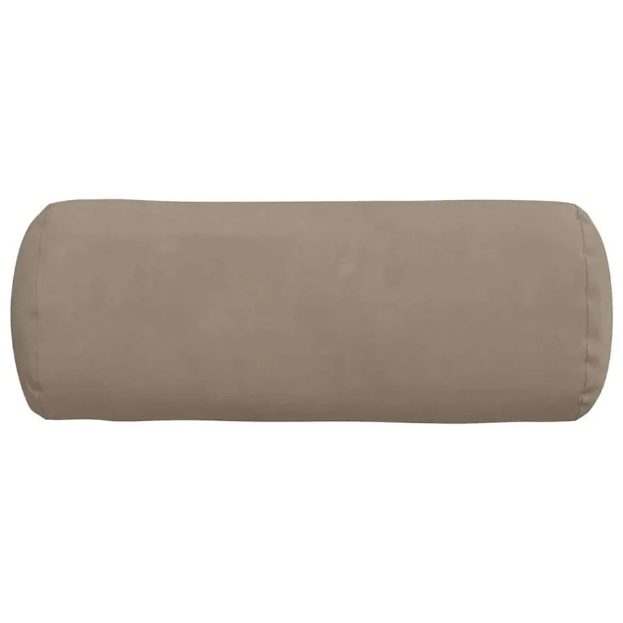 Coussins d'accent 2 pcs Taupe Ø 15 x 40 cm Tissu en microfibre - 6