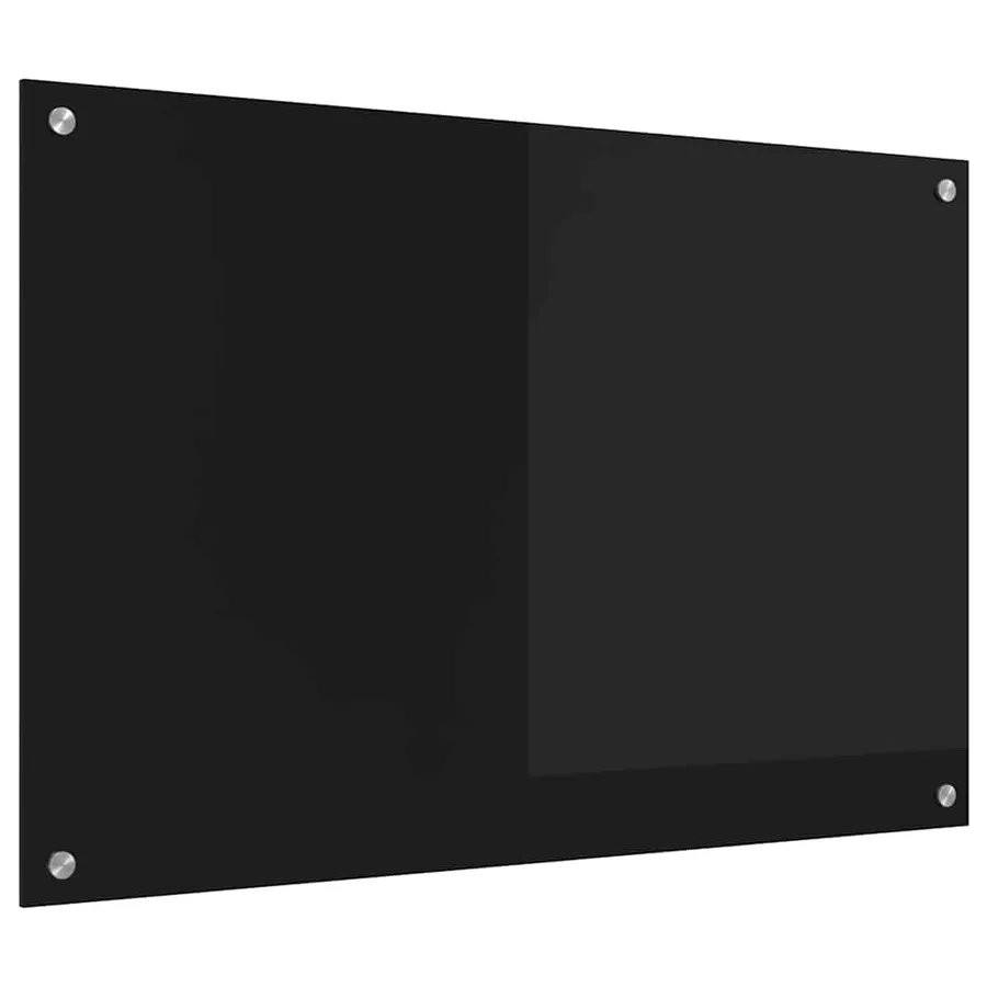 Crédence de cuisine Noir 90 x 60 cm verre trempé - 2