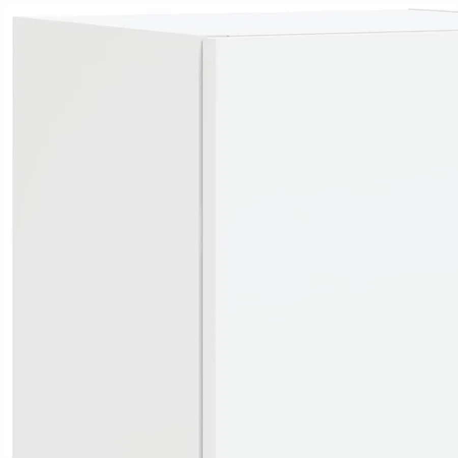 Unités murales TV avec LED 4 pcs blanc bois d'ingénierie - 11