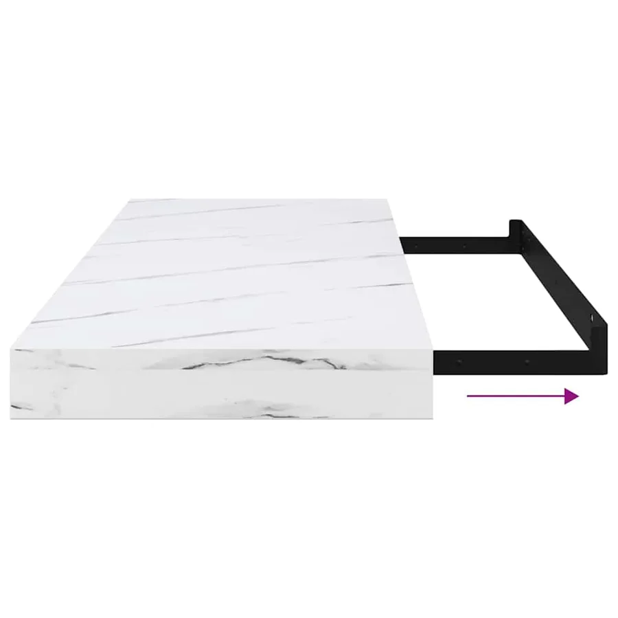 Étagère Murale 2 pcs Marbre blanc 60 x 23,5 x 4 cm - 13