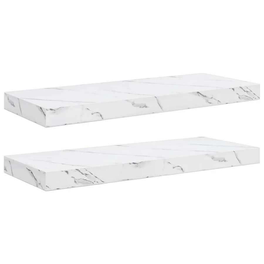 Étagère Murale 2 pcs Marbre blanc 60 x 23,5 x 4 cm - 2